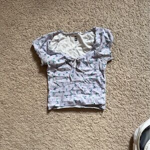 pacsun floral crop top